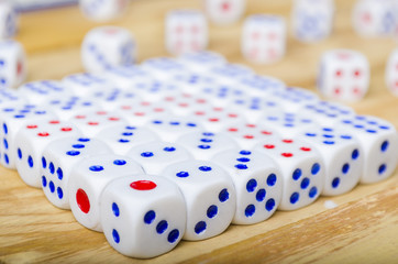 Board game with dice