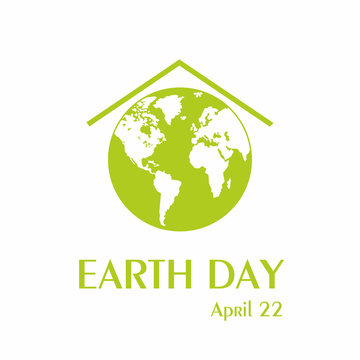 Earth day. A poster with a picture of the planet.