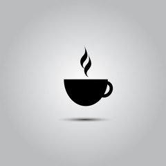 Black coffee cup icon