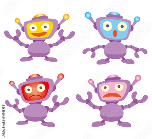 ぜいたくロボット アイコン フリー イラスト画像