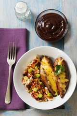 Barbecue chicken sweet potatoes