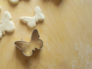 Shape butterfly dough