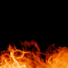 Fototapeta premium fire on the black backgrounds
