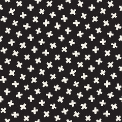 Vector Seamless Pattern. Abstract Background With Scattered Geometric Shapes.