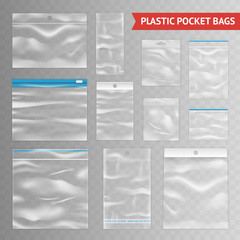 Plastic Clear Transparent Realistic Bags Assortment