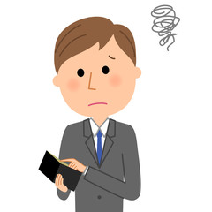 ビジネスマン　金欠