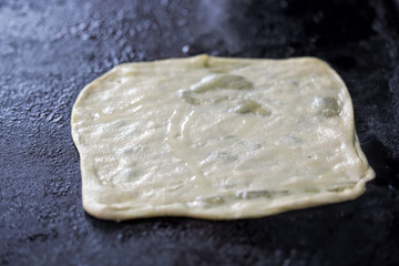 Moroccan Msemen freshly fried