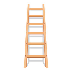 Wooden ladder with shadow