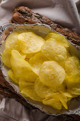 Potato chips product photography