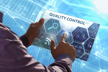  Business, Technology, Internet and network concept . Young business man working on the tablet of...