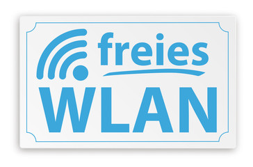 Schild Freies WLan