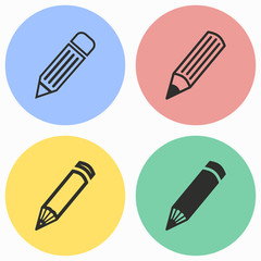 Pen icon set.
