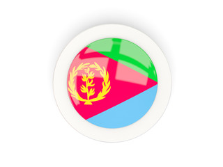 Fototapeta premium Round flag of eritrea with carbon frame