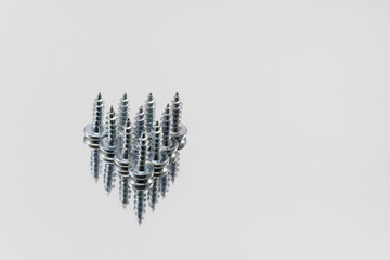 screws on metal background