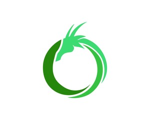 abstract circle dragon logo