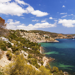 Fototapeta na wymiar Cala d Hort in Balearic Islands