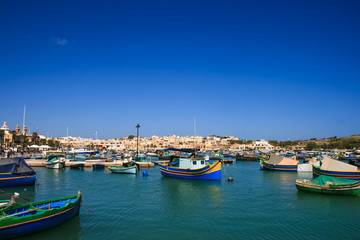 Fototapeta na wymiar Marsaxlokk Hafen