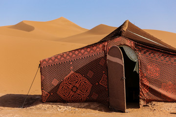 Tent in the Sahara desert, Morocco