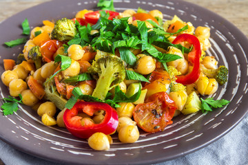chickpeas and vegetables