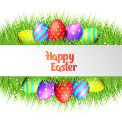 Happy Easter eggs frame.
