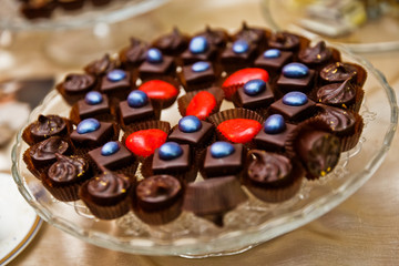 red chocolate candies