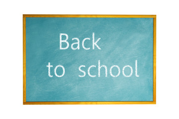 Fototapeta premium Blank blackboard with chalk drawing isolated on white background