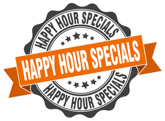 Obraz premium happy hour specials stamp. sign. seal