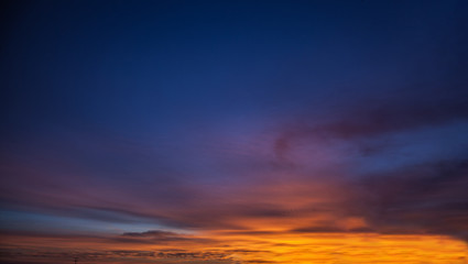 Fototapeta na wymiar Wolkenhimmel bei Sonnenuntergang