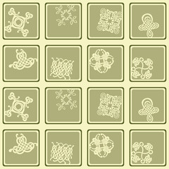 seamless pattern with Celtic art and ethnic ornaments for your design