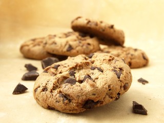 Chocolate chip cookies (sweet food)