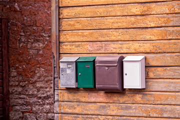 Four Mail Boxes In A Row