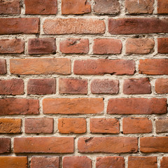 Background of old brick wall pattern texture.