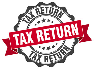 tax return stamp. sign. seal