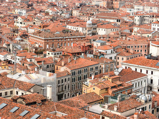 Fototapeta na wymiar The red roofs of Venice