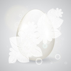 Easter egg on white background