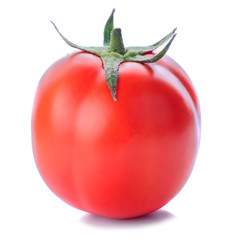 Fresh red tomato isolated on white background