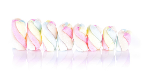 marshmallow on white background