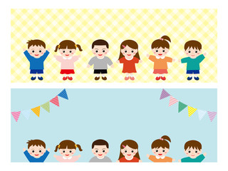 子供たち　バナーセット
