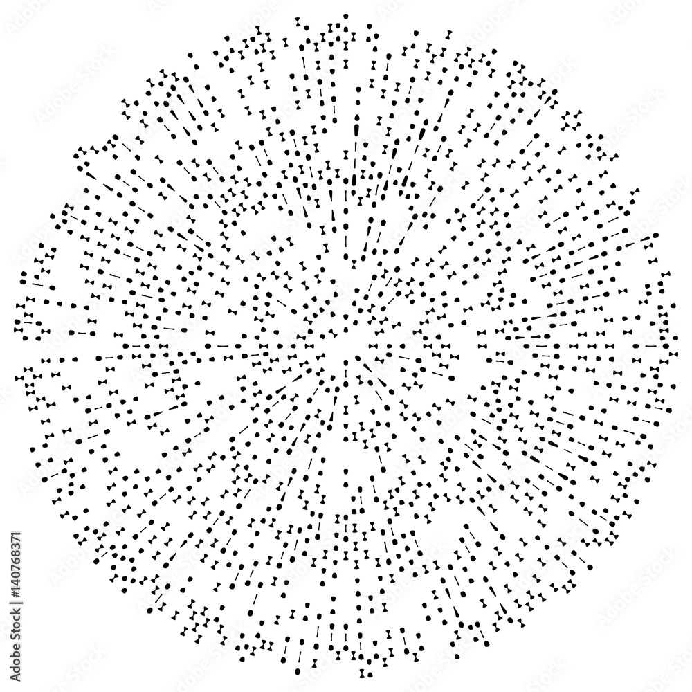 Fototapete random radial lines explosion effect. radiating stripes circular pattern