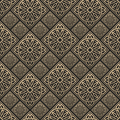 Seamless pattern pixel style. Navajo background. Monochrome textile print.