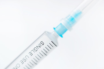 Vaccine in the disposable syringe