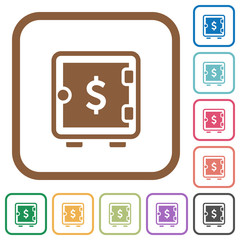 Dollar strong box simple icons