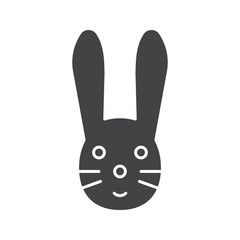 Easter bunny glyph icon