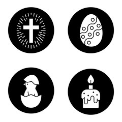 Easter icons set