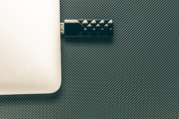 USB Flash drive on computer laptop