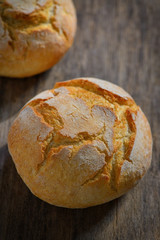 traditional homemade round bread