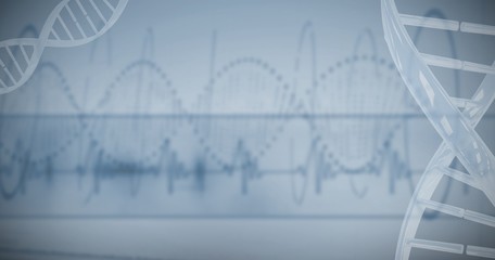 Red dotted helix pattern of DNA