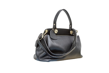 Naklejka premium Black Handbag leather