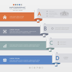 Infographics design template with icons, process diagram, vector eps10 illustration