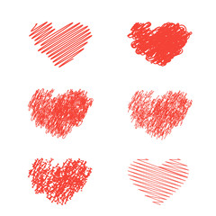 Heart Icon, hand drawn icons and illustrations for valentines and wedding